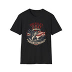 America's 250th Anniversary Fishing T-Shirt — 'One Nation, One Flag' Patriotic Bass Tee (1776–2026)
