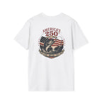 America's 250th Anniversary Fishing T-Shirt — 'One Nation, One Flag' Patriotic Bass Tee (1776–2026)